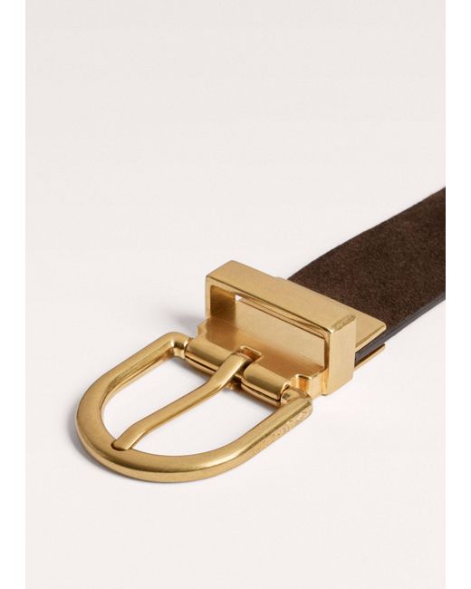 ME+EM Green Classic Round Reversible Belt Chocolate/Tan