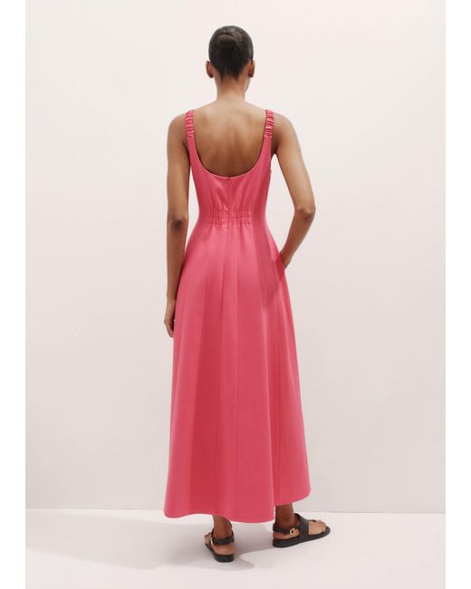 ME+EM Blue Contour Seamed Maxi Dress