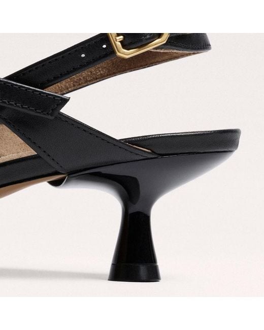 ME+EM White Pointy Multi Strap Kitten Heel