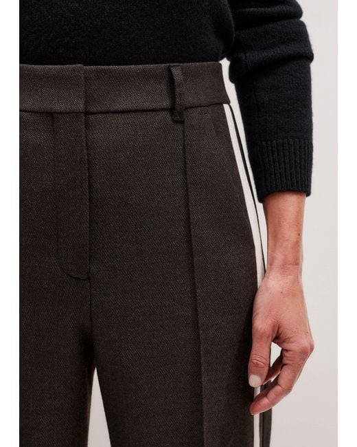 ME+EM Black Contrast Side Stripe Relaxed Pant