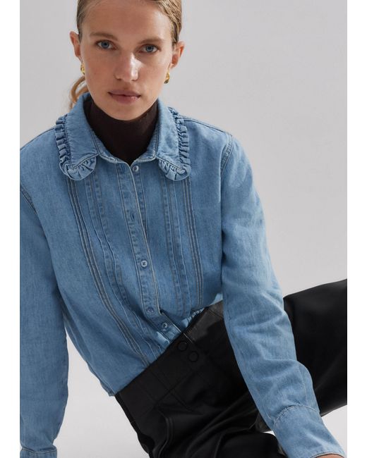 ME+EM Blue Denim Feminine Shirt