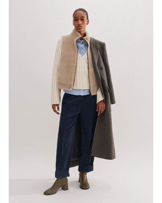 ME+EM Blue Washed Cord Pull-On Pant