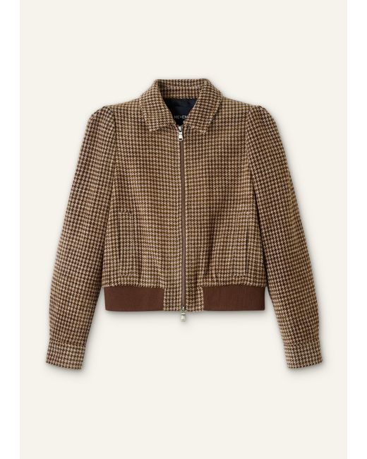 ME+EM Blue Super Soft Houndstooth Bomber