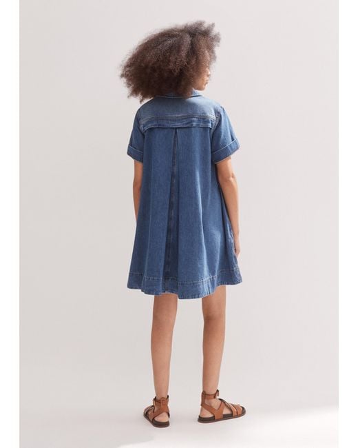 ME+EM Denim Swing Dress in Blue | Lyst