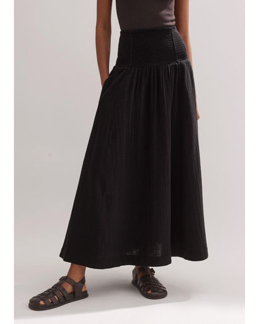 ME+EM White Cheesecloth Maxi Skirt