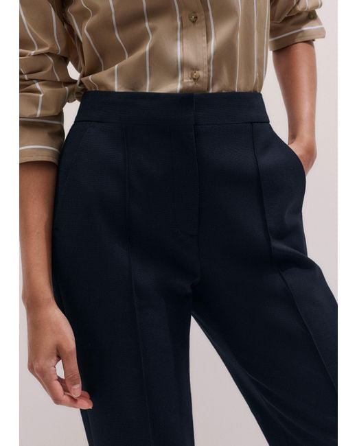 ME+EM Blue Slim Crop Forever Trouser