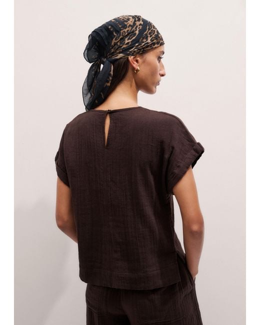 ME+EM Multicolor Cheesecloth T-Shirt