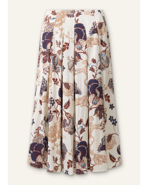 ME+EM White Grand Paisley Print Maxi Skirt