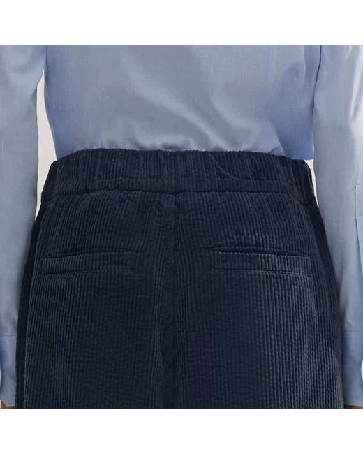 ME+EM Blue Washed Cord Pull-On Pant