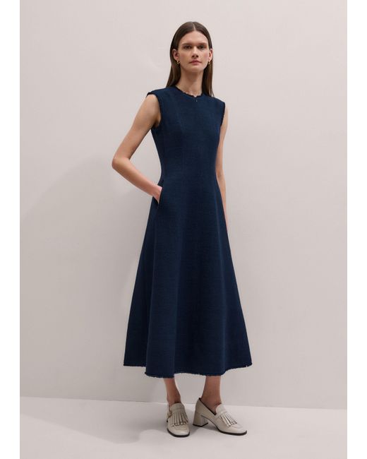 ME+EM Blue Desk-To-Dinner Fit And Flare Maxi Dress