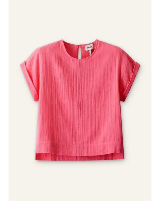 ME+EM Pink Cheesecloth T-Shirt