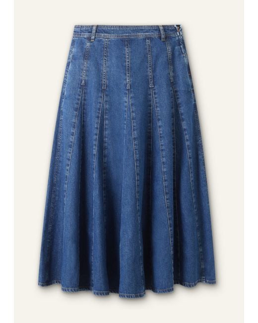 ME+EM Blue Panelled Maxi Skirt