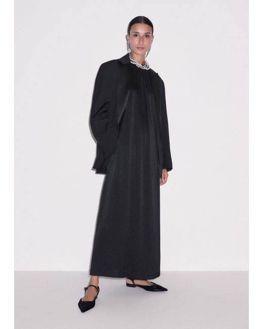 ME+EM White Halterneck Shift Maxi Dress