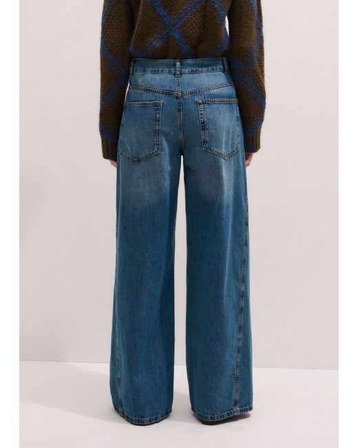 ME+EM Blue Relaxed Straight Insert Jean