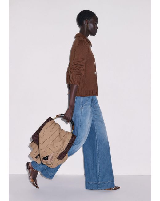 ME+EM Blue High Waist Wide-Leg Jean