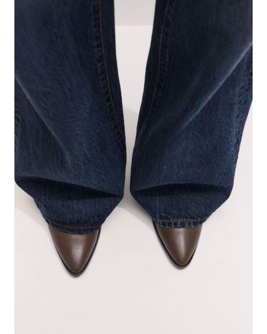 ME+EM Brown Soft Point Cone Heel Boot