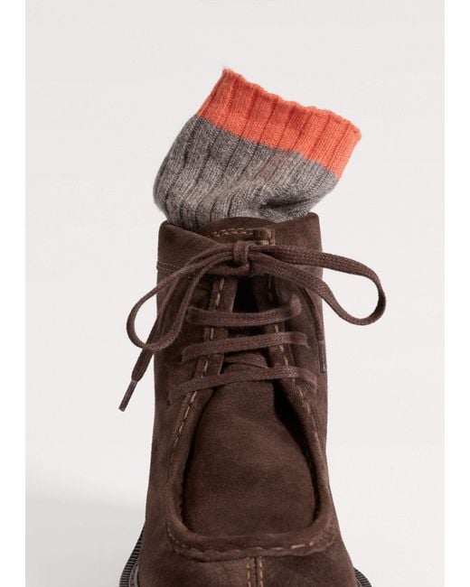 ME+EM Brown Chunky Lace Up Ankle Boot