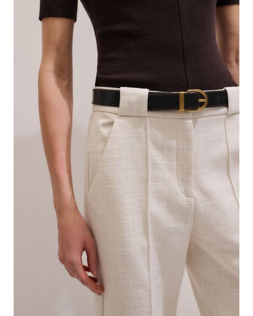 ME+EM White Straight Crop Pant