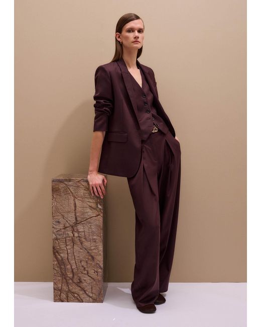 ME+EM Purple Luxe Tailored Vest