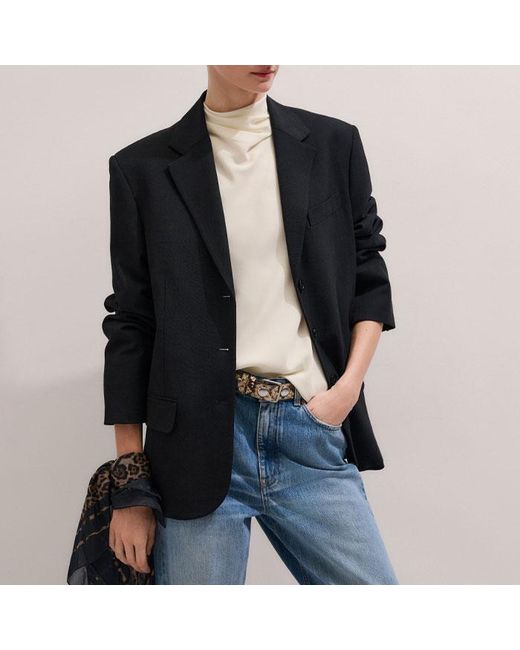 ME+EM Black Oversized Blazer
