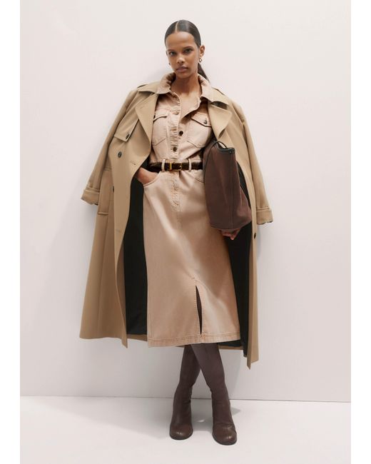 ME+EM Natural Shirt Midi Dress