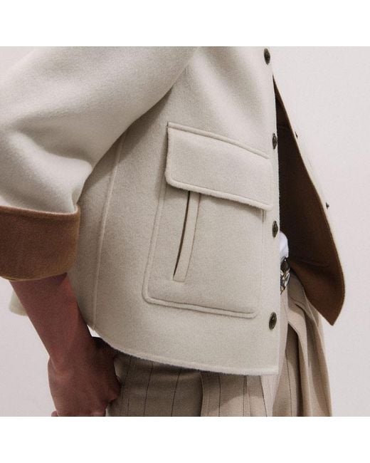ME+EM Natural Double Face Swing Jacket
