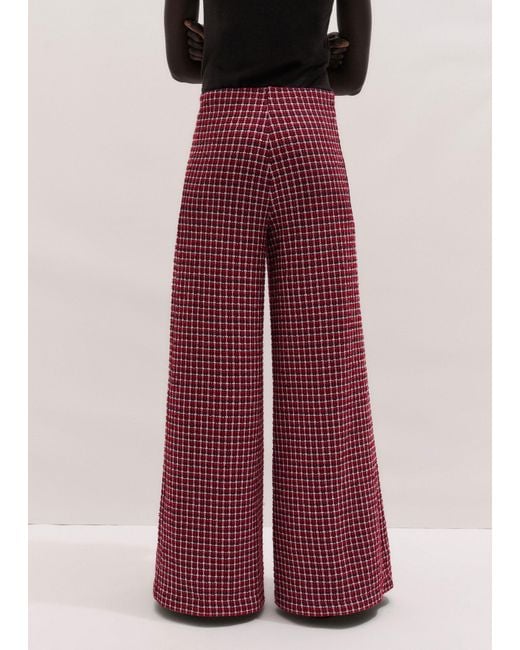 ME+EM Red Wide Leg Palazzo Pant