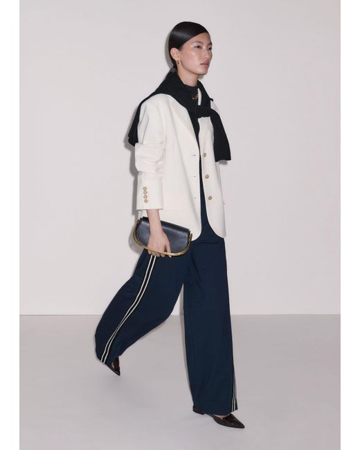 ME+EM Blue Side Stripe Barrel Pant
