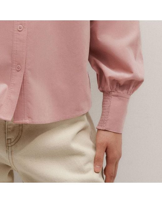 ME+EM Pink Super Soft Micro Cord Blouse