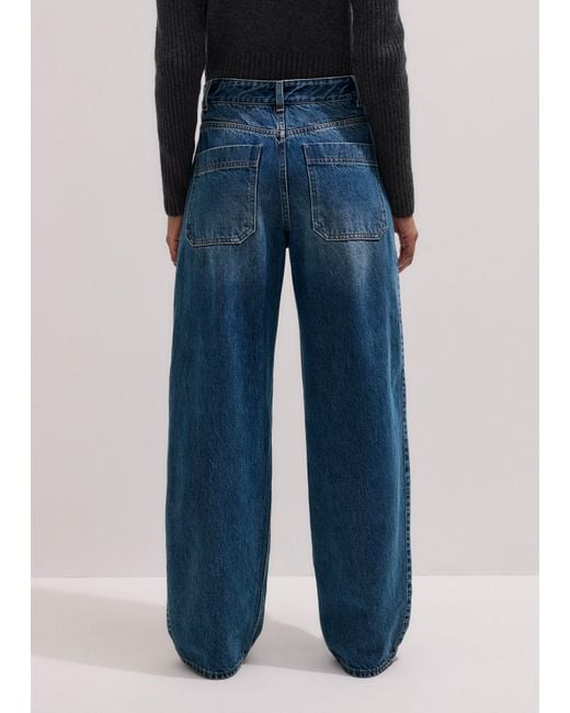 ME+EM Blue Tapered Puddle Jean
