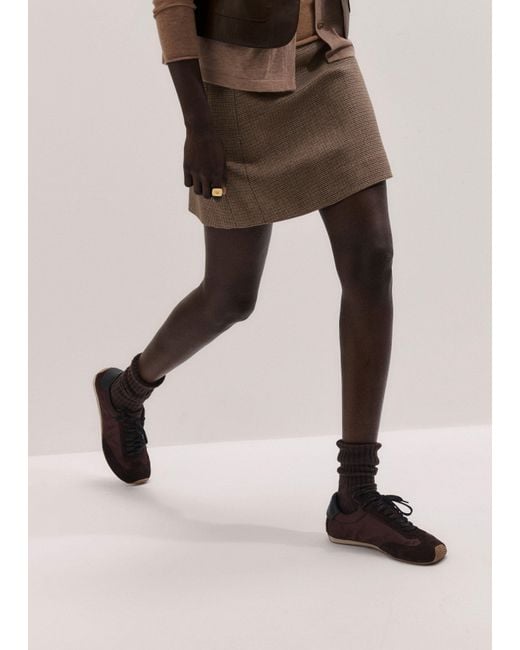 ME+EM Brown Asymmetric Runner