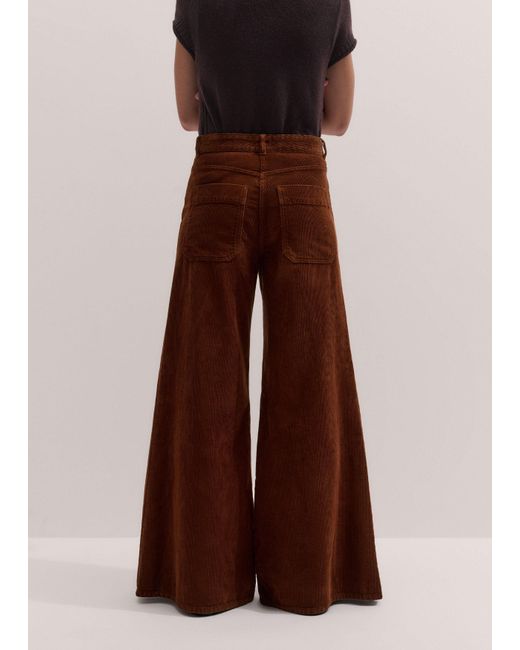 ME+EM Brown Super Flare Trouser