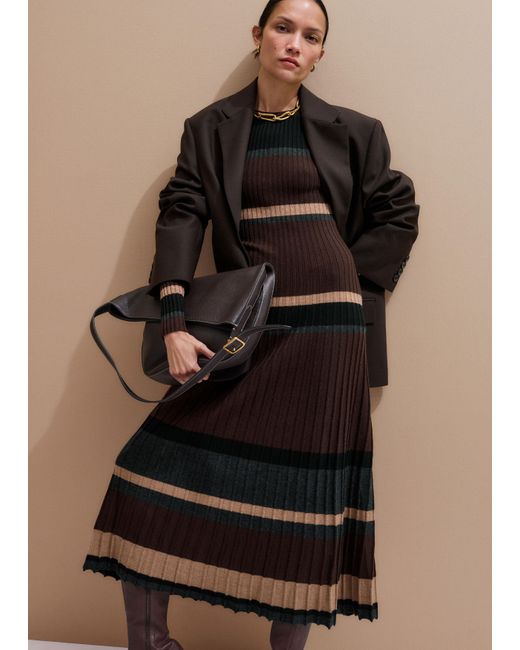 brown and black striped maxi dress SLOANE MAXI DRESS
