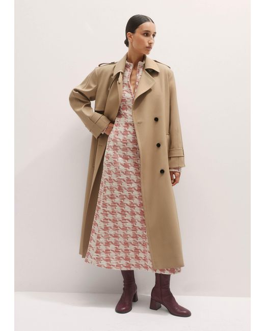 ME+EM Pink Travel Tweed Midi Dress