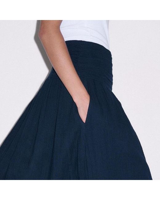 ME+EM Blue Cheesecloth Maxi Skirt