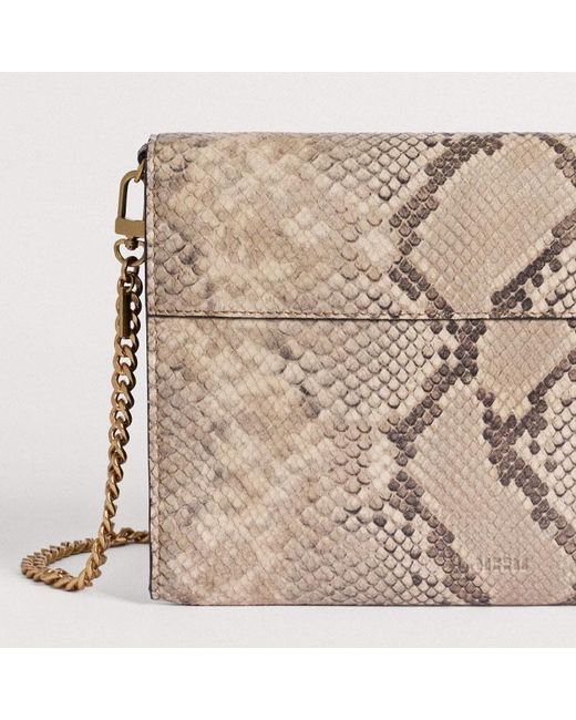 ME+EM Blue Snake Embossed Envelope Clutch-Off