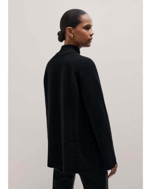 ME+EM Black Button-Through Longline Cardigan