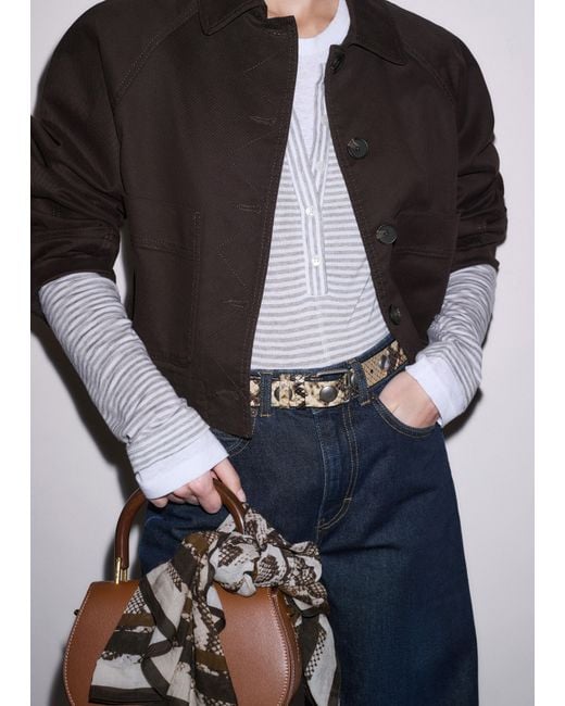 ME+EM Gray Double-Layer Look Long Sleeve Top