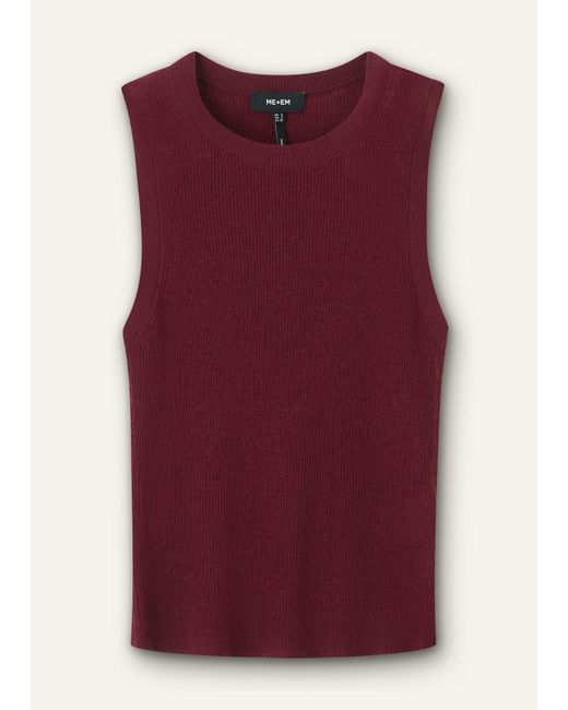 ME+EM Red Barely There Slim Tank