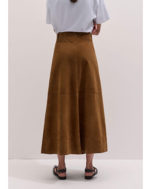 ME+EM White Luxe A-Line Maxi Skirt