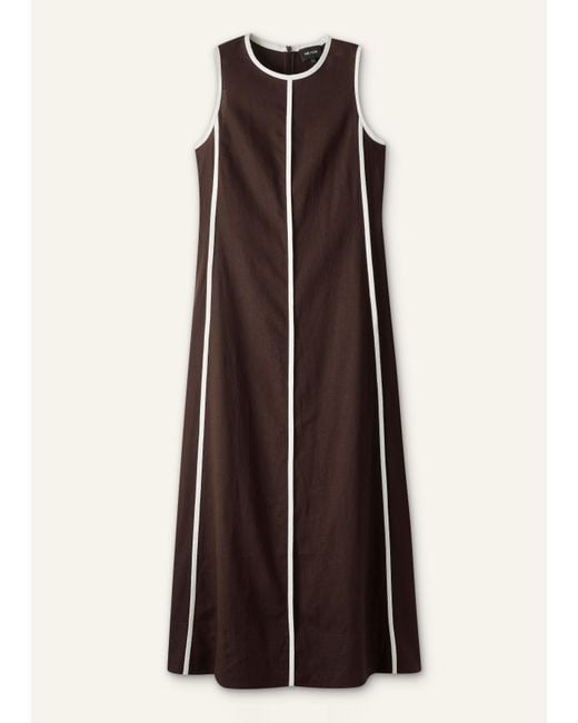 ME+EM Multicolor Creaseless Linen Effortless Summer Maxi Dress-Light Cream