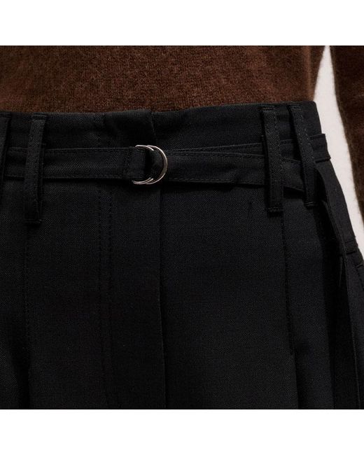 ME+EM Black Ultra Wide Pleat Front Trouser