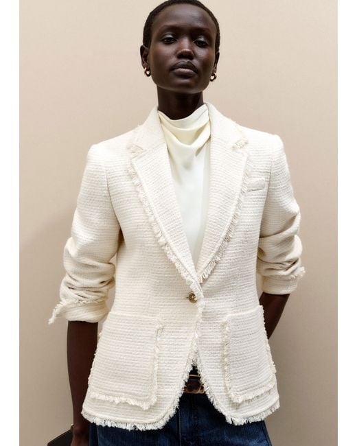 ME+EM Natural Textured Cardi Blazer
