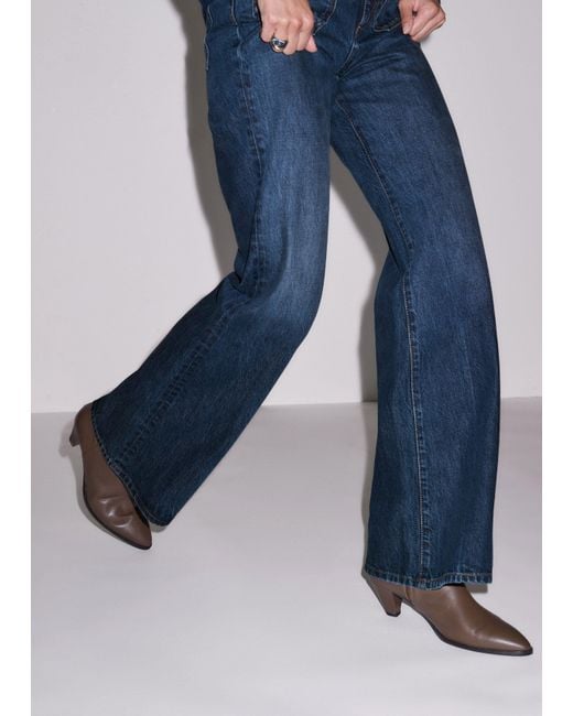 ME+EM Brown Soft Point Cone Heel Boot