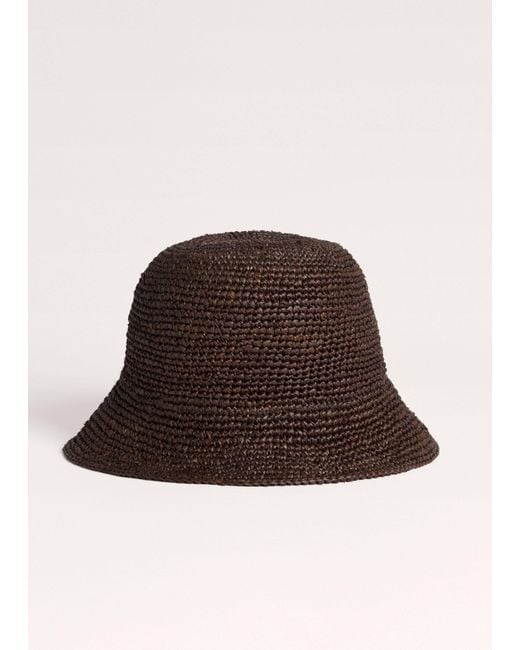 ME+EM Brown Raffia Hat