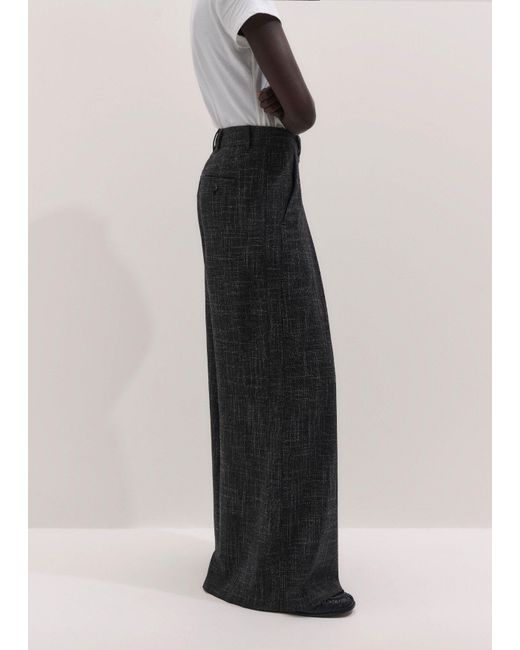 ME+EM Black Very Wide-Leg Pant