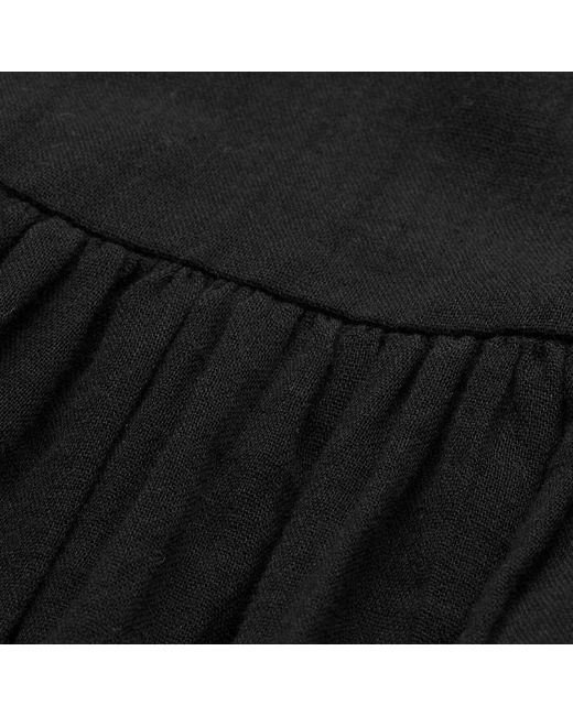 ME+EM Black Cheesecloth Lace Trim Maxi Sundress + Belt