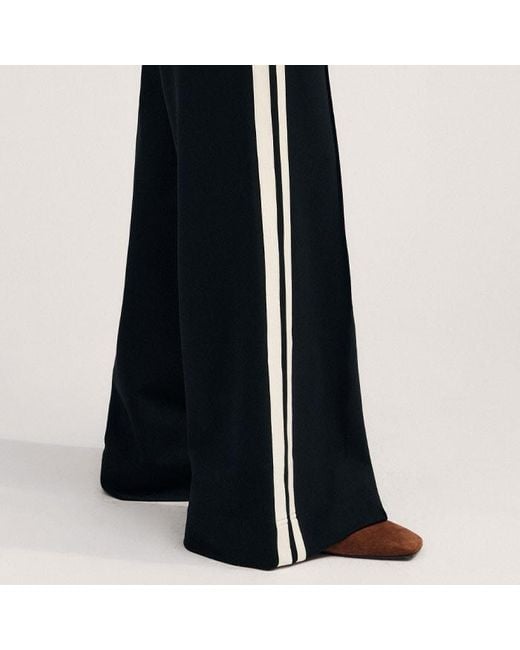 ME+EM Blue Travel Tailoring Side Stripe Trouser