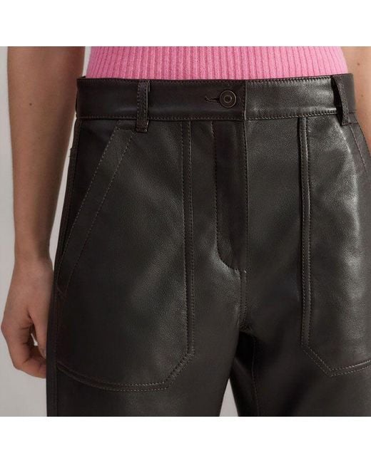 ME+EM Black Engineered-Leg Trouser