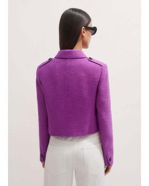 ME+EM Purple Textured Short Jacket
